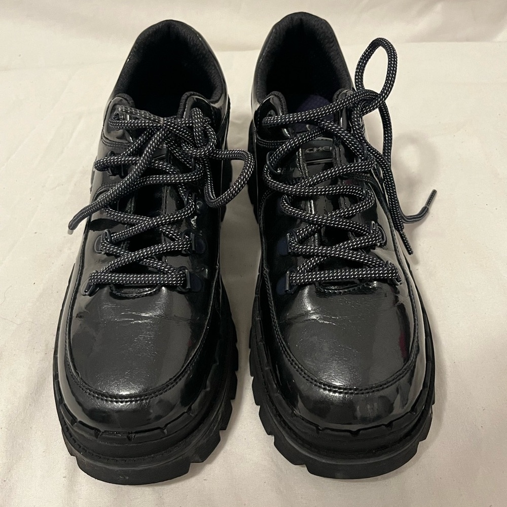 Skechers women’s retro Glossy Black Sneakers